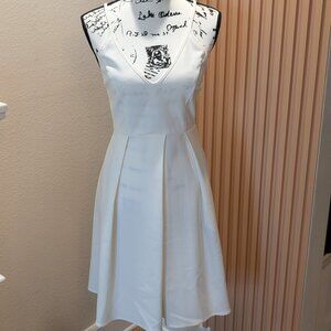 Eia.Cher White Fit & Flare Cocktail Dress | Size M | NWT